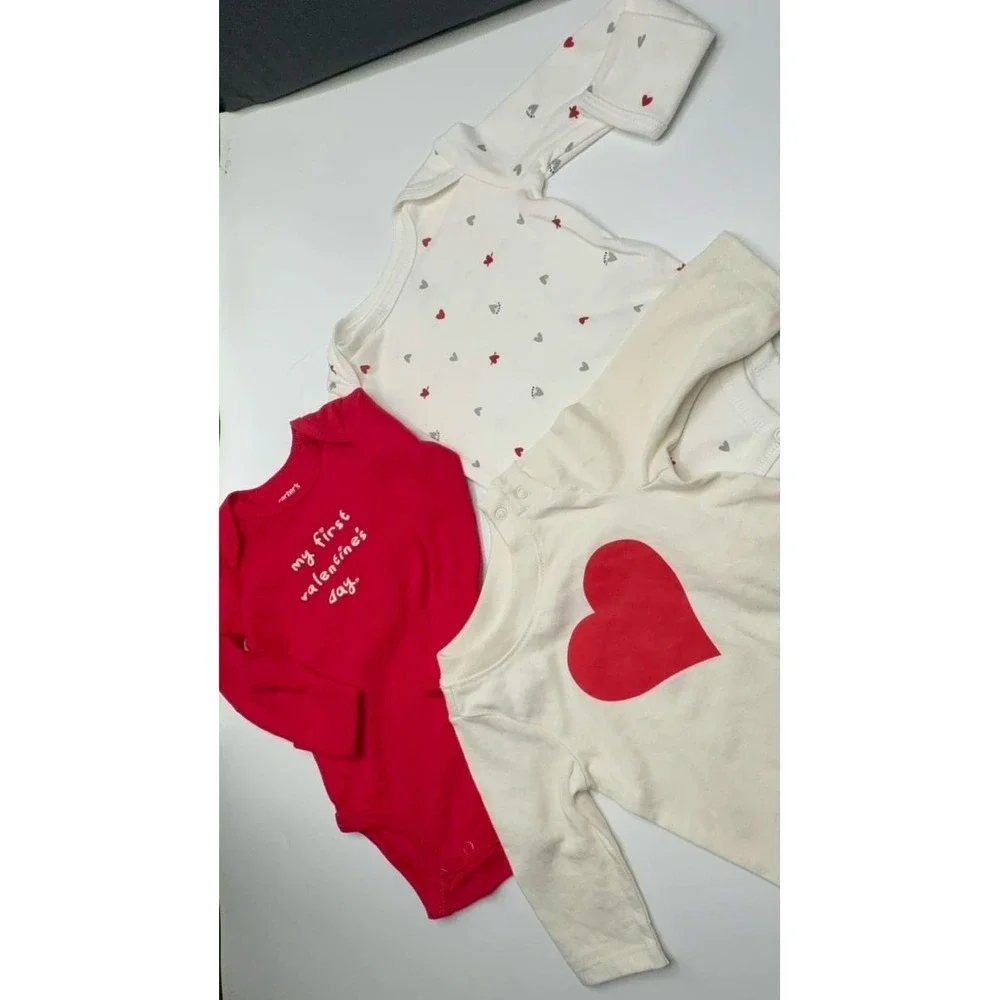 NEW baby girl bundle size 3 months Cat & Jack and Carter's Valentines Day outfit